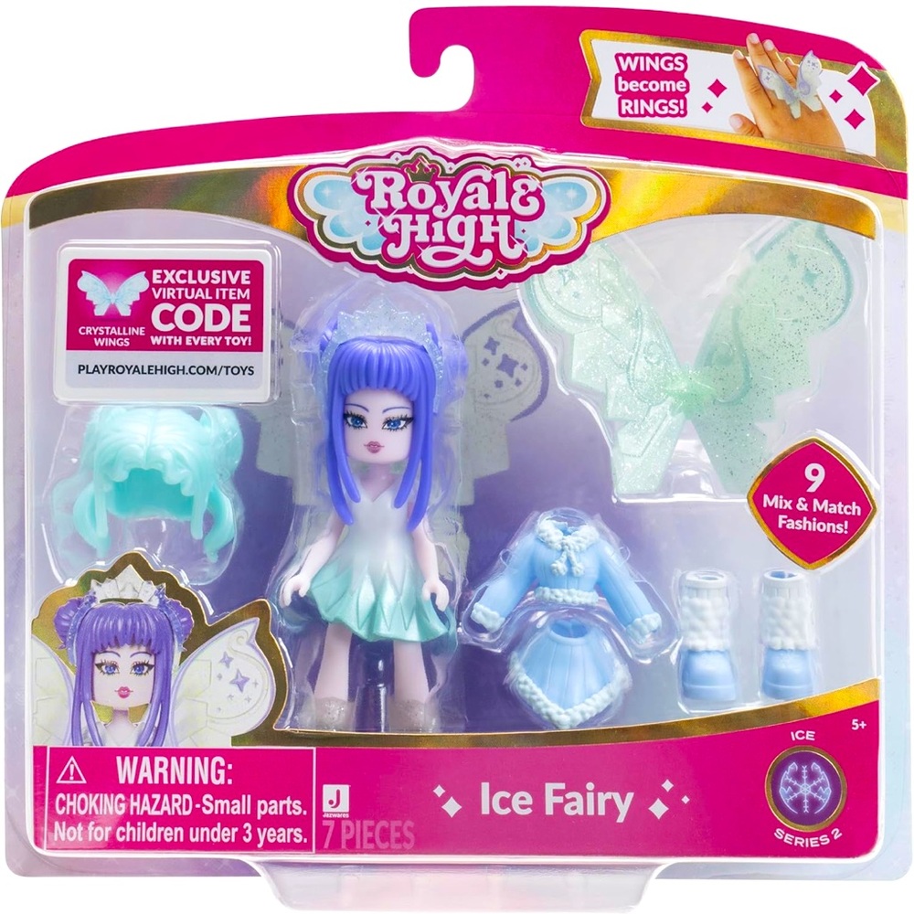 Royale High 3" Ice Fairy Fashion Doll with 9 Accessories & Virtual Item Code NEW